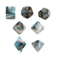 thumbnail image 1 of 7 Piezas De Acrílico Poliédrico Dados Favores De Fiesta Apoyos Juegos De Mesa Para Dnd Rpg Azul Oscuro Blanco Sunnimix dados poliédricos, 1 of 8