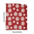 thumbnail image 3 of Deeceymbur Large Size Christmas Snowflake Flannel Blanket Soft Warm Office Home Xmas Decor 78.74x59.06in, 3 of 6