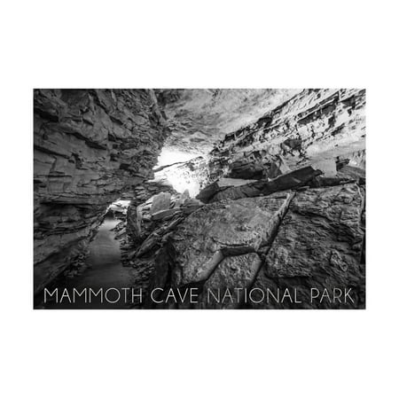 Mammoth Cave, Kentucky - Black and White Print Wall Art By Lantern