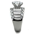 thumbnail image 4 of Womens Bold Diamond Ring, Bulky Diamond Engagement Ring, Solitaire Diamond Wedding Ring, Cocktail Diamond Partywear Ring, Wide Shank Band, 925 Sterling Silver, 2.4 Ct Simulated Diamond, 4 of 5
