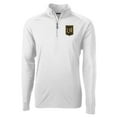 thumbnail image 2 of Men's-Cutter & Buck  White LAFC Adapt Eco Knit Stretch Recycled Raglan Quarter-Zip Pullover Top, 2 of 3
