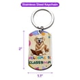 thumbnail image 5 of Welcome to Golden Retriever Classroom Teacher Dog Mom Stainless Steel Keychain Goldens Dog Lover Gifts Idea Collar Charm Tag Keyring - 02015, 5 of 5
