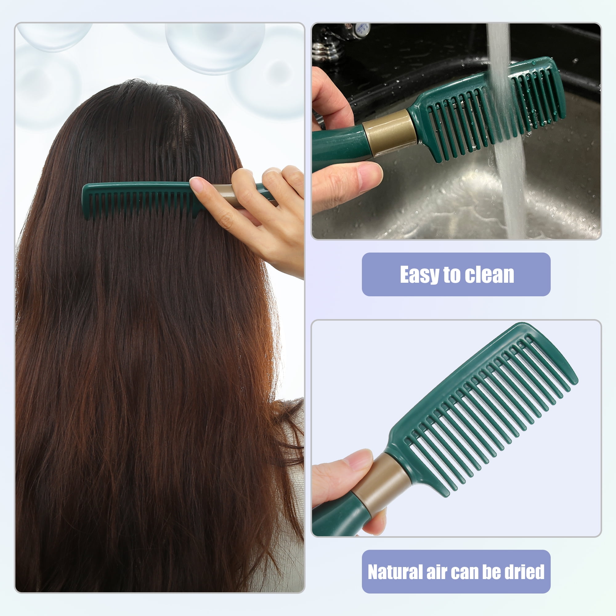 Unique Bargains 1 Pcs Hair Brush Detangling Brush for Unisex Hair Brush Dark Green