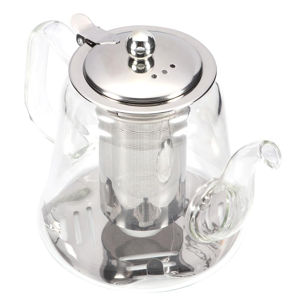 Glass Teapot 1200ML Transparent Borosilicate Glass Teapot High