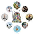 thumbnail image 4 of Horeoi Cute Dogs Collage Print Drawstring Bags for Gym Sports Yoga Travel Lightweight Foldable Sackpack for Men Women Teens, 4 of 7