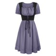 thumbnail image 1 of Womens Halloween Costumes 2024 Cosplay Gothic Dresses New Gothic Prom Dress For Women Halloween Cocktail Party Dresses Retro Short Sleeve Ball Gown, 1 of 4