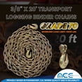 thumbnail image 2 of Mega Cargo Control 4 Pack G70 3/8" x 20' Tow Chain Transportation Binder Chain with Grab Hook for Flatbed Truck Trailer Farm Tie Down 6600 lbs WLL, 2 of 7