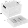 4 Packs 30L Collapsible Storage Bin, Folding Storage Containers with