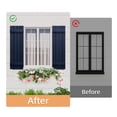 thumbnail image 3 of Board and Batten Exterior Window Shutters - Weather-Resistant Polypropylene - Easy DIY Install with 24 Pcs Shutter Fasteners - Compatible with Vinyl and Brick Surfaces - 14.5"W x 31"H - Blue, 3 of 9