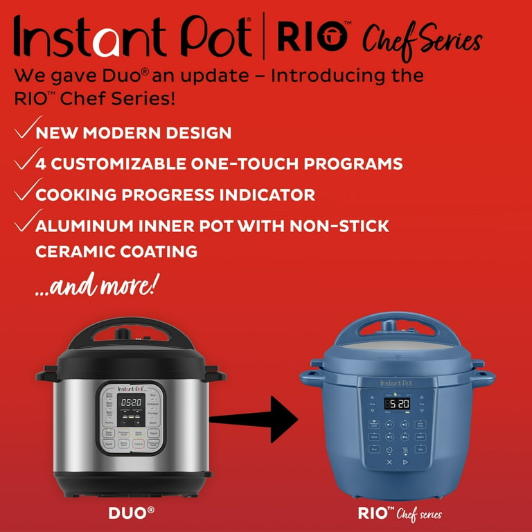 Instant Pot 6Qt RIO Chef Series, 7-in-1 Multi-Cooker