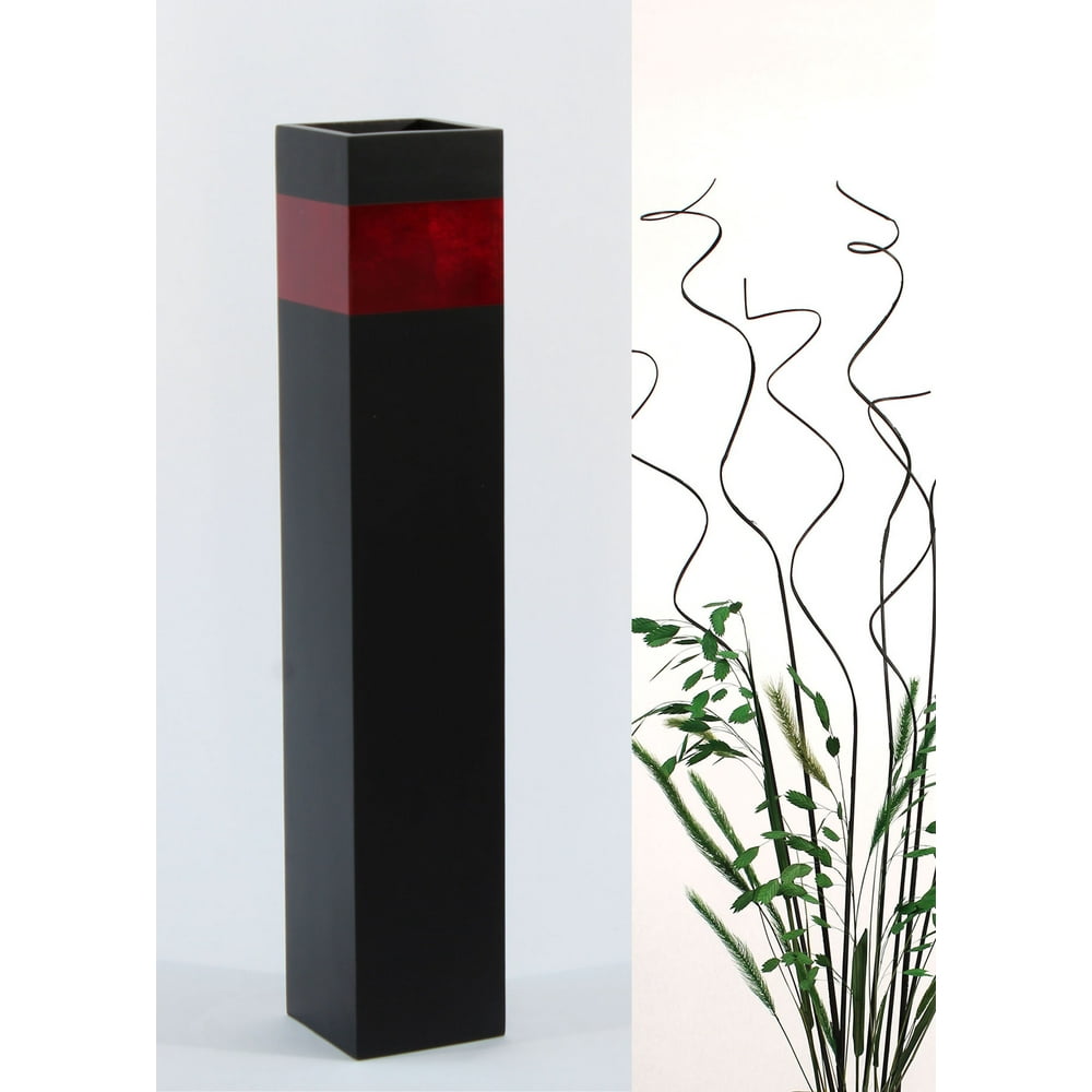 GreenFloralCrafts 28" Tall Square Black Floor Vase Branches Kit