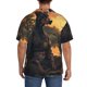 thumbnail image 3 of Balery Sunset Meditating Doberman Camisa Casual de Manga Corta con Botones para Hombre, Texturizada, Estilo Cubano, para Playa, Verano-Medium, 3 of 5