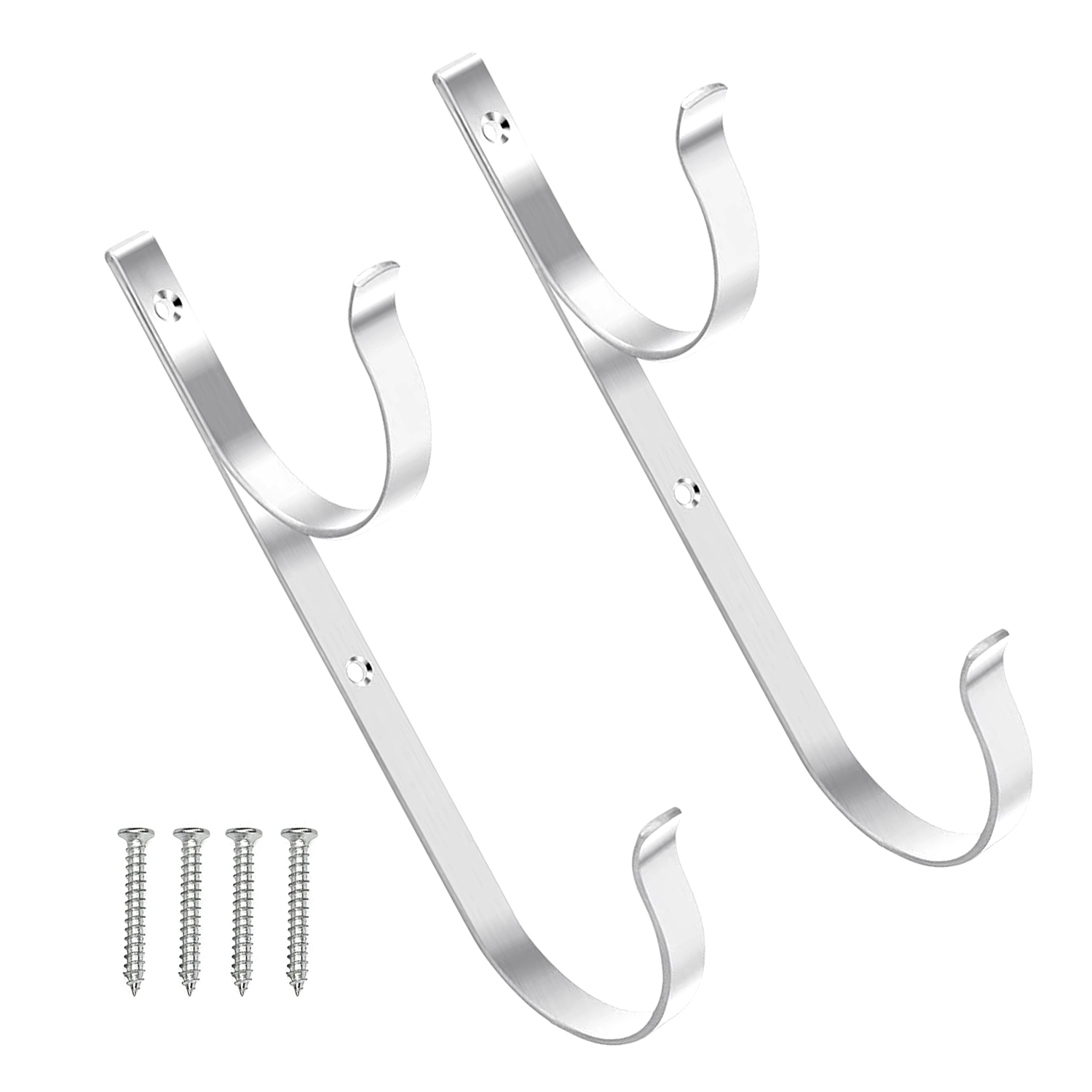 2Pcs Pool Pole Hanger Hooks Swimming Pool Aluminum Pole Hanger Set for