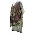 thumbnail image 3 of Women's Short Kaftan Maxi Tunic Caftan Gown Top Night Dress One Size Brown, 3 of 4