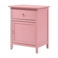 thumbnail image 2 of Glory Furniture Izzy Solid Wood 1-Drawer/1-Door Nightstand in Pink, 2 of 5