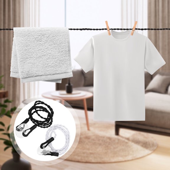 Raindrops  2 Pcs Indoor Portable Clothesline with Hooks Outdoor