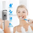 thumbnail image 2 of Dispensador automático de pasta de dientes BUILDEC, soporte para cepillo de dientes 2 en 1 con ventosa superadhesiva, montaje en pared, exprimidor de pasta de dientes manos libres para niños., 2 of 5