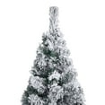 thumbnail image 2 of vidaXL Slim Artificial Christmas Tree with Flocked Snow Green 120 cm PVC, 2 of 4