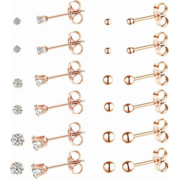 20g Tiny Round Clear Cubic Zirconia Ball CZ Cartilage Stud Earrings For Women Mens Stainless Steel Small Mini Tragus Studs Hypoallergenic Huggie Piercing Jewelry Sets Gifts 2mm 3mm 4mm