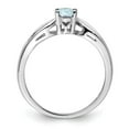 thumbnail image 2 of Sterling Silver Rhodium-plated Aquamarine Ring, 2 of 7