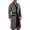Gray-#002, variant on Men's Lounge Bathrobe Mid Length Wrap Robe Lightweight Long Sleeve Dude Robe Comfy Soft Long Sleeves Pajama Pants with Pockets,White M