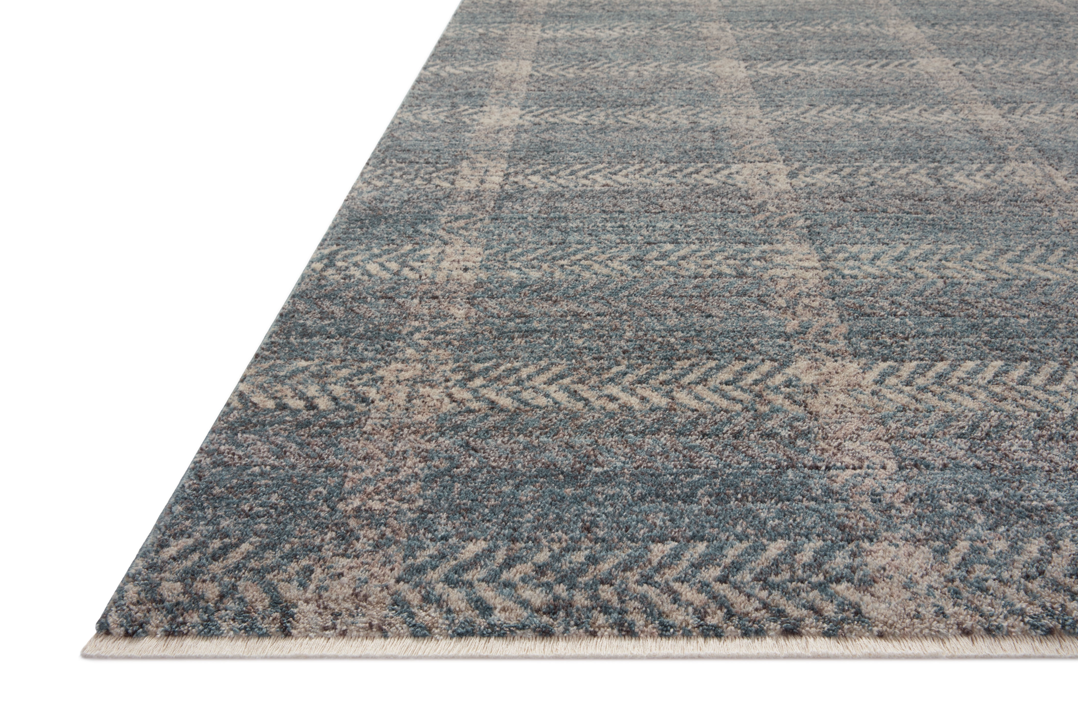 Angela Rose x Loloi Ember Blue / Beige 3'-6" x 5'-6" Accent Rug