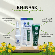 Rhinase Saline Nasal Spray & Gel Combo Pack for Sinus & Allergy Relief, 30 mL Each