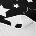thumbnail image 5 of Manfei Lovely Stars Twin Quilt Set,Cute Cartoon Themed Twin Coverlet Set,Black White,Black Reversible,2pcs,1 Bedspread and 1 Pillowcase, 5 of 7