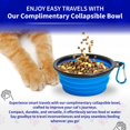 thumbnail image 4 of Pet Fit For Life - Vibrant Collapsible Travel Cat Litter Box - Portable, Foldable, Compact Design with Bonus Water Bowl - Ideal for Car & Camping - Reusable, Cats Safe - Teal, (16"x12"x5"), 4 of 7