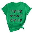 thumbnail image 2 of Meichang Valentines Day Chemises Femmes Manches Courtes Cœur Graphique T-Shirts Décontractés Coupe Ample Col Rond Blouses de Vacances, 2 of 6