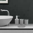 thumbnail image 3 of Bathroom Accessories Set Bath Ensemble Toothbrush Holder Gray, 3 of 8