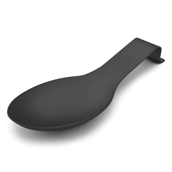 ACDANC Black Spoon Rest for Kitchen Counter Stove Top,Stainless Steel Spatula Ladle Spoon Utensil Holder,Dishwasher Safe
