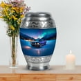 thumbnail image 7 of MUKTIVE Car Funeral Urn, Northern Light Burial Urns for Human Ashes Cremains, Large Blue Urns for Ashes for Family, Keepsake Mountain Urn for Burial in Ground and Garden (1 Large, 4 Mini), 7 of 7