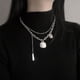 thumbnail image 1 of Collar de amor apilado, diseño de nicho femenino, personalidad versátil, collar de cadena de clavícula de hip hop, 1 of 1