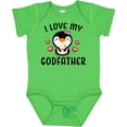 thumbnail image 3 of Inktastic I Love My Godfather with Cute Penguin and Hearts Girls Baby Bodysuit, 3 of 5