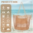 thumbnail image 2 of Yoyauz Nylon Mesh Handbag, Casual Handbag For Homeless Women, Foldable 23l Shoulder Bag, Suitable For Beach Picnic Holidays, 2 of 6