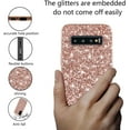 thumbnail image 3 of Compatible with Samsung Galaxy S10 Case, Glitter Sparkly Samsung S10 Phone Case with Slim Silicone Shockproof Protective Bumper Cover for Cute Girls Women (Rose Gold), 3 of 14
