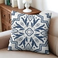 thumbnail image 4 of Stunning Light Blue Pillow Covers Set of 2 - Perfect Addition for Couch, Bed and Car - Outdoor Friendly Linen Material - Home Decor 45x45cm, 4 of 7