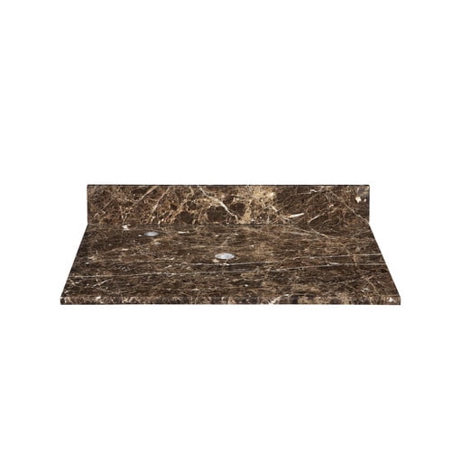 Ryvyr 25'' Marble Vanity Top for Vessel Sink with Backsplash Walmart
