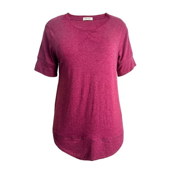 PETYWER Women's Tee-Shirts Sleeve Spring Summer Classic Crew Neck Casual T-Shirt Fuchsia