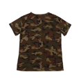 thumbnail image 4 of T-shirt d'Été pour Femmes Motif Camouflage Manches Courtes Col Tee Ample Poitrine Creuse, 4 of 6