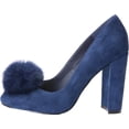 thumbnail image 3 of Women's Penny Loves Kenny Riz Pom Pom Pump Navy Microsuede 8.5 W, 3 of 4