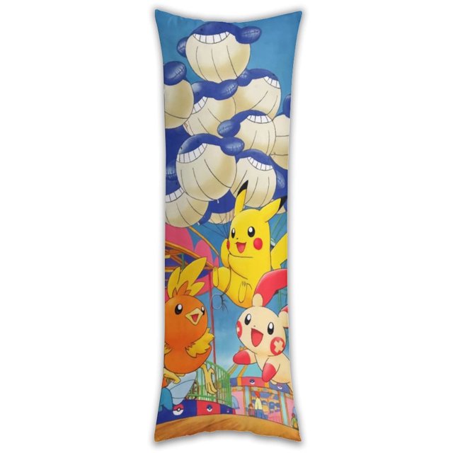 Funda de almohada Pokémon, funda de almohada larga de cuerpo entero, almohada de compañero de juegos para niños, cojín de sofá, muebles para el hogar, decoraciones de cama de 20" x 54"