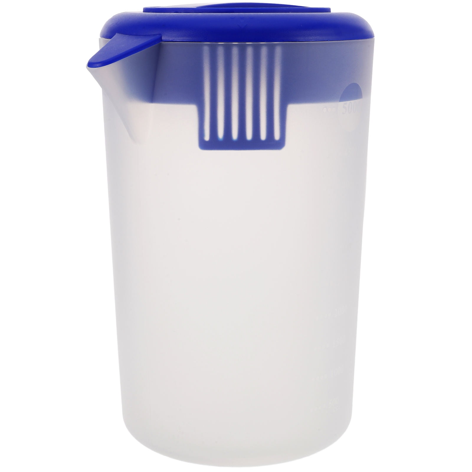 Masteelf 5L Plastic Pitcher with Lid and Handle, Water Jug for Juice, Ice Tea, Lemonade, , Cold and Hot Beverages