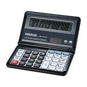 OSALO Folding Desktop Electronic Calculator 12 Digits 112 Check & Correct Battery & Solar Dual Powered Larger Display for Home School Student Business Calculating