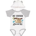 thumbnail image 3 of Inktastic My Cousin Loves Me with Sloth and Hearts Boys or Girls Baby Bodysuit, 3 of 5