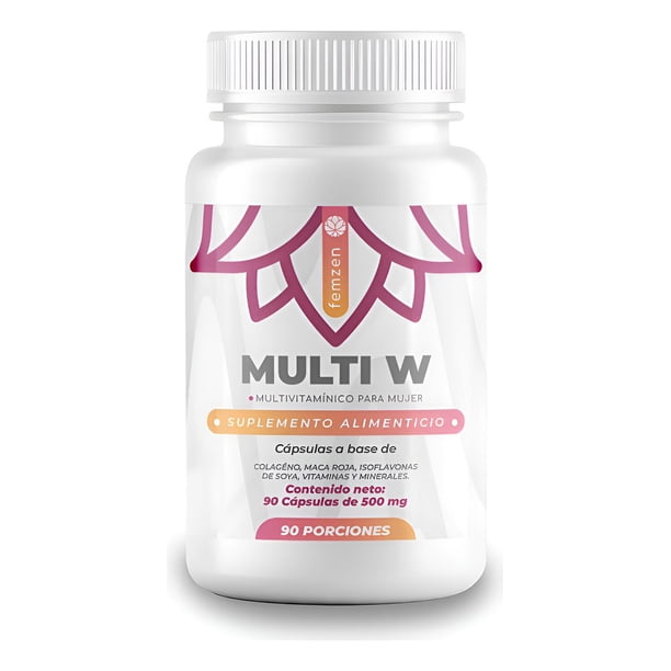 FEMZEN | Multi W 90 Cápsulas | Formula Para tu Balance Diario | Ingredientes Esenciales | No GMO, Sin Gluten | Vitaminas y minerales para Mujeres