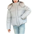 thumbnail image 4 of Black*Friday Sale ChaoHeng Women Puffer Coats on Clearances Women's Winter New Plus Size Oversized Thickened Marshmallow Coat,Long Sleeve Puffer Jacket for Cold Weather, 4 of 5