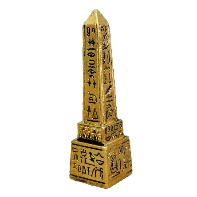 Resin Obelisk Figurine,Handmade Small Crafts Tabletop Sculpture Collectible Figure,Home Decoration