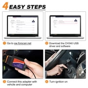 FORScan OBD2 USB Adapter for Windows, Car Diagnostic Coding Tool OBDII Auto Scanner with MS-CAN/HS-CAN Switch for Ford Lincoln Mazda Mercury Series Vehicles